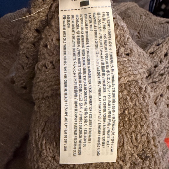 Abercrombie & fitch Textural Stitch Cable Crew Sweater size XS in light brown - Picture 12 of 16